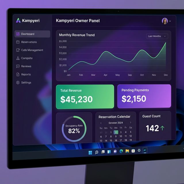 Kampyeri Yönetim - Dashboard Preview